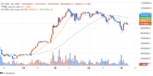 비트코인 가격 전망, 원화마켓 일봉차트